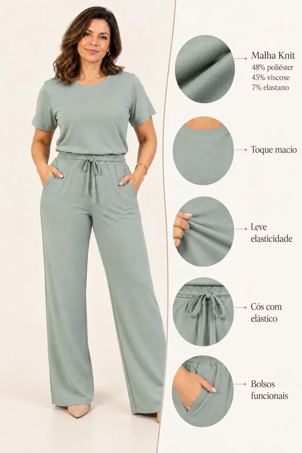 Calça Corte Reto em Malha Knit Lorena Verde — lorena verde c (3).webp