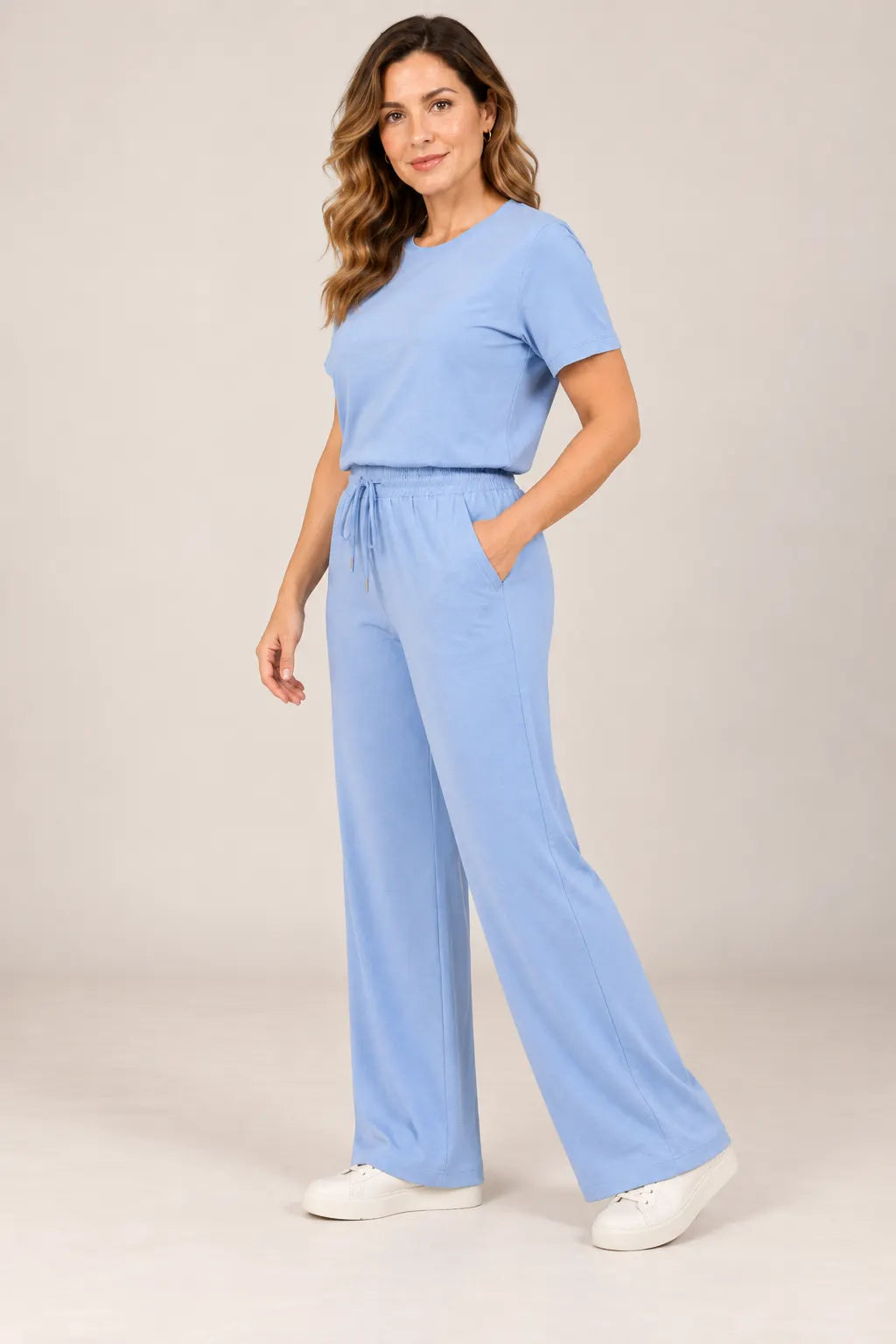 Calça Corte Reto em Malha Knit Lorena Azul — lorena azul c (7).webp