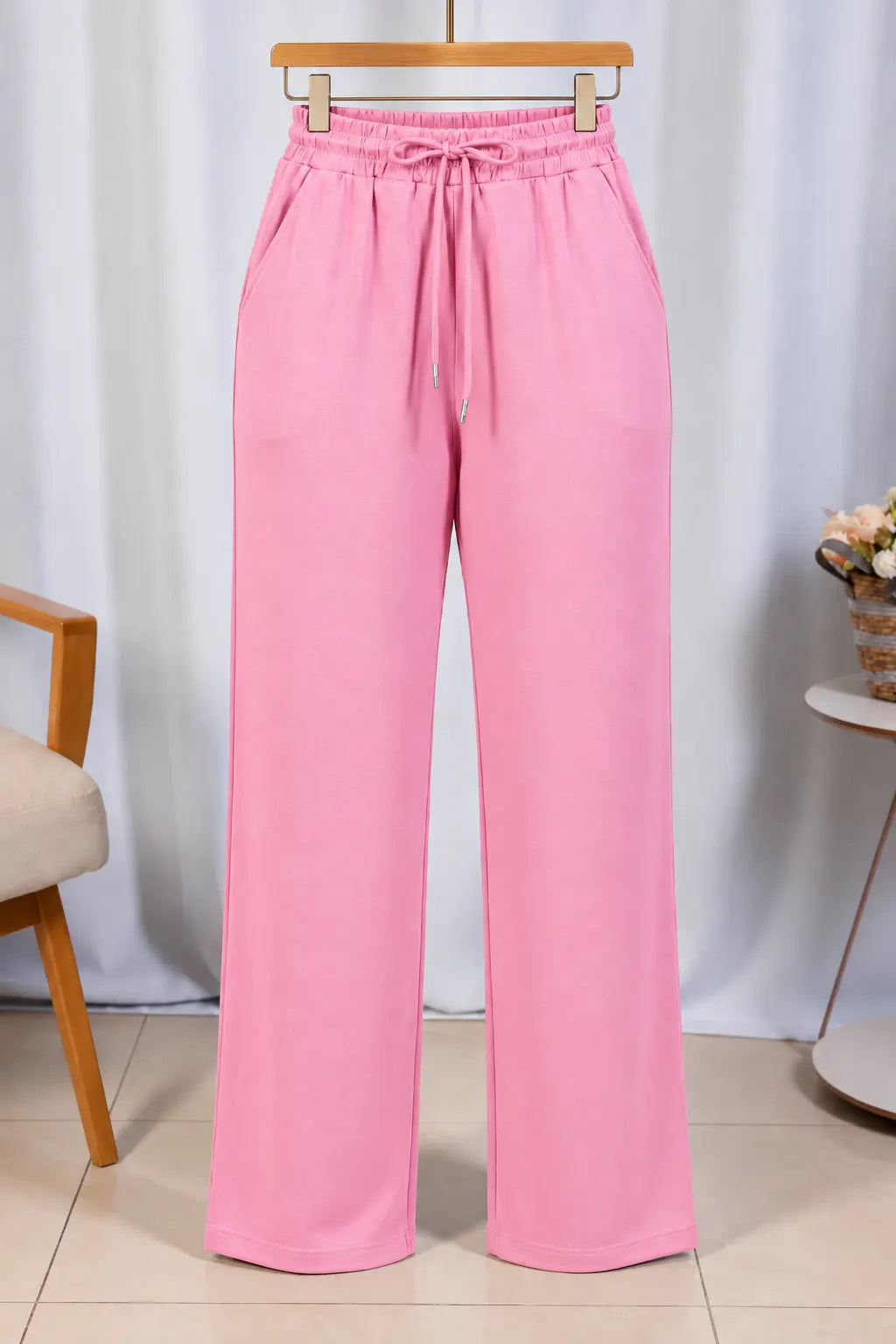 Calça Corte Reto em Malha Knit Lorena Rosa — lorena rosa c (2).webp