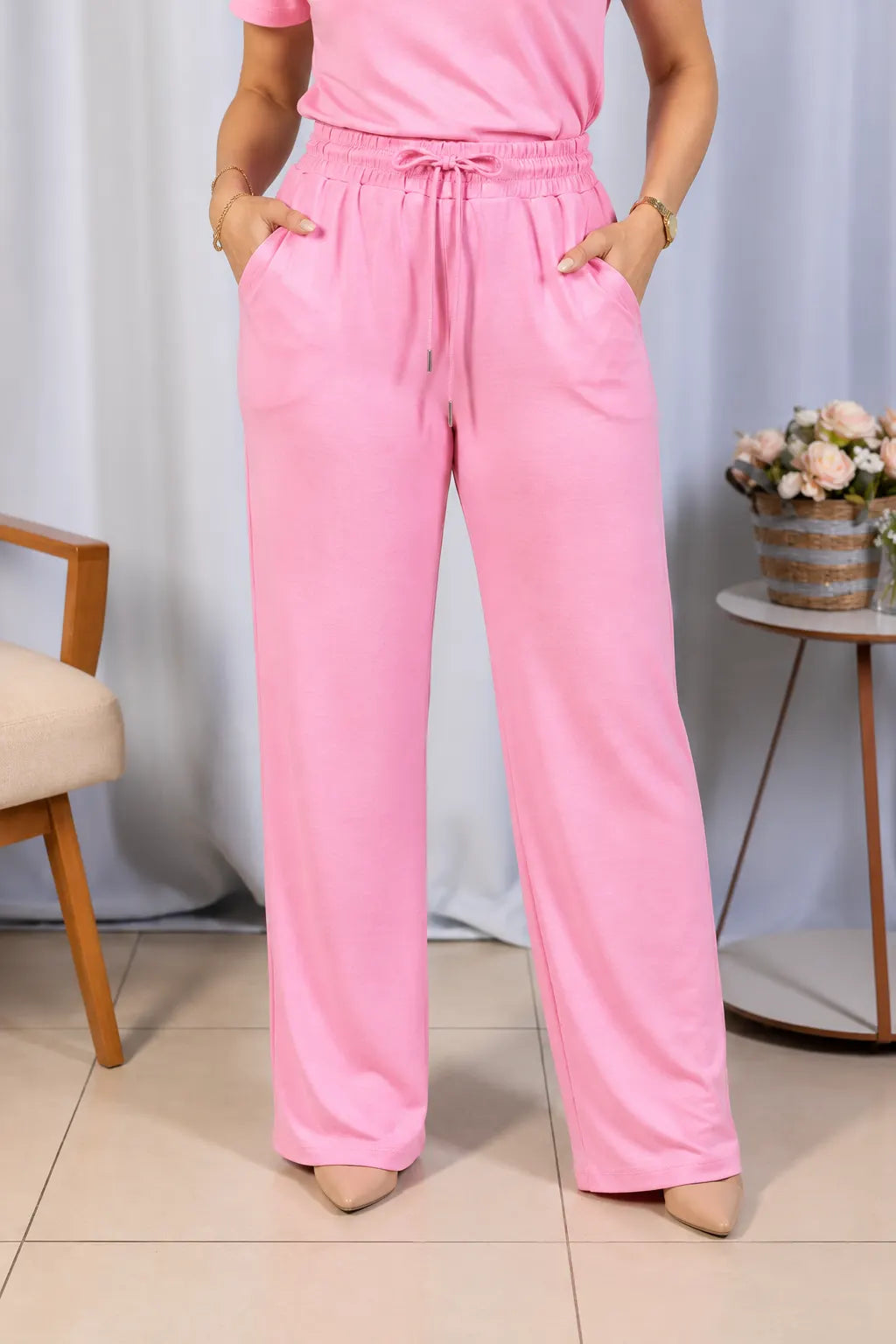 Calça Corte Reto em Malha Knit Lorena Rosa — lorena rosa c (10).webp