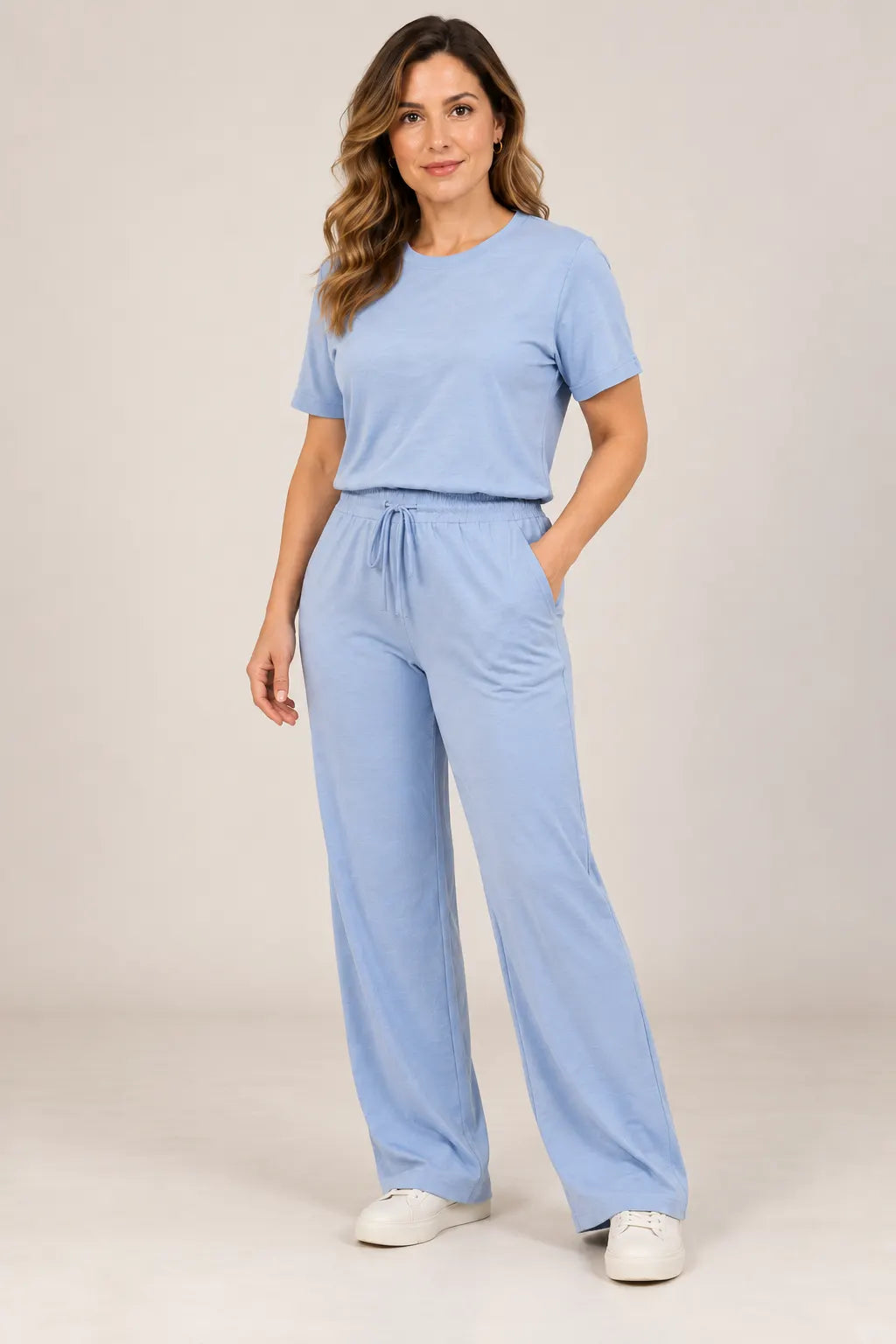 Blusa Manga Curta em Malha Knit Lorena Azul — lorena azul b (6).webp