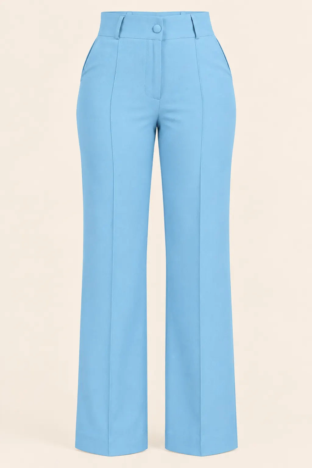 Calça Corte Reto em Crepe Confort Juliane Azul
