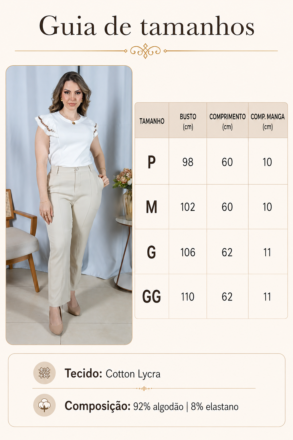 Blusa Cotton Lycra Muscle com Bordado Delicado Laís Branca