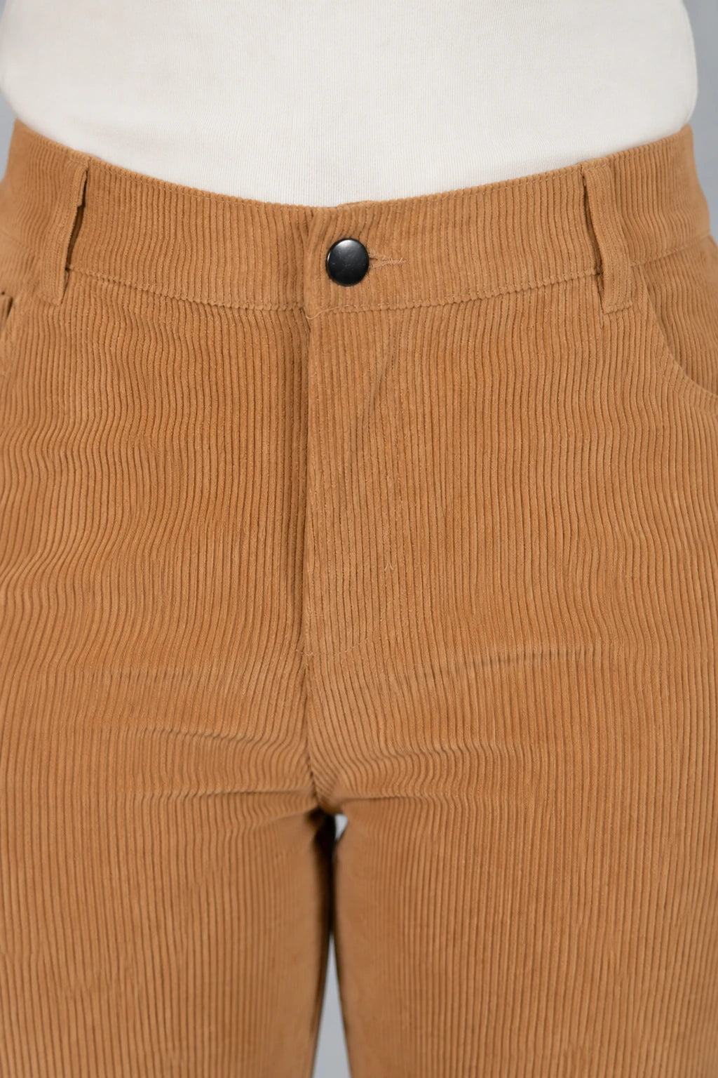 Calça Cotelê Corte Reto Lupita Caramelo