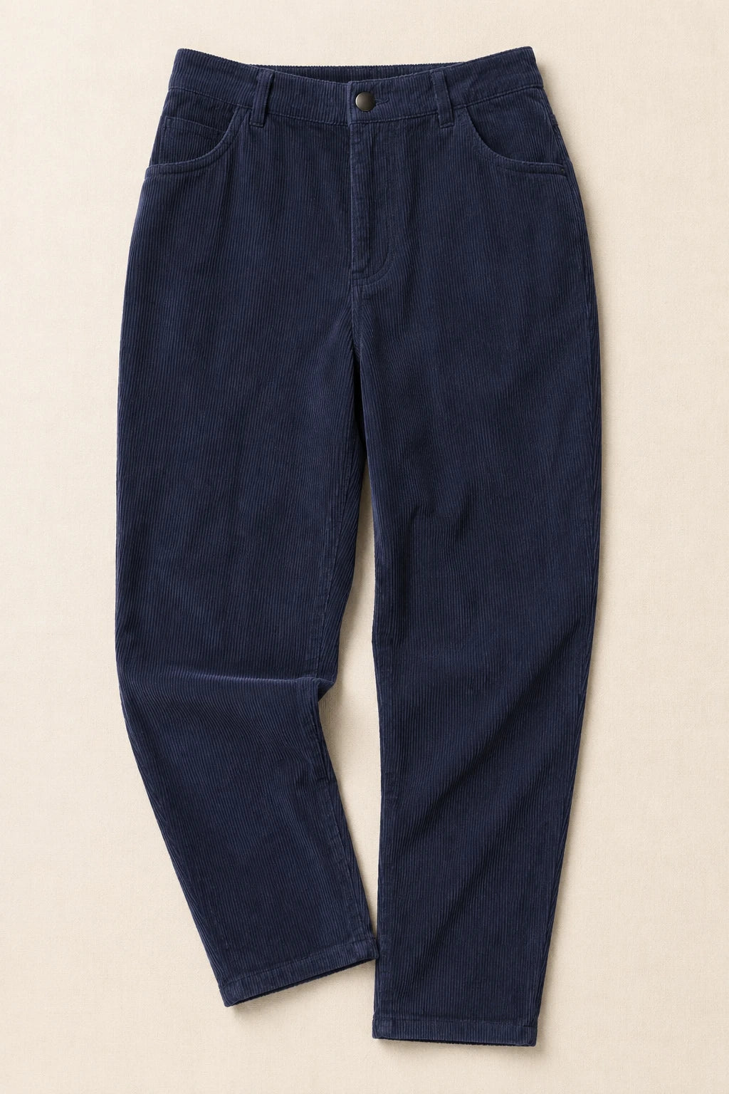 Calça Cotelê Corte Reto Lupita Azul Marinho