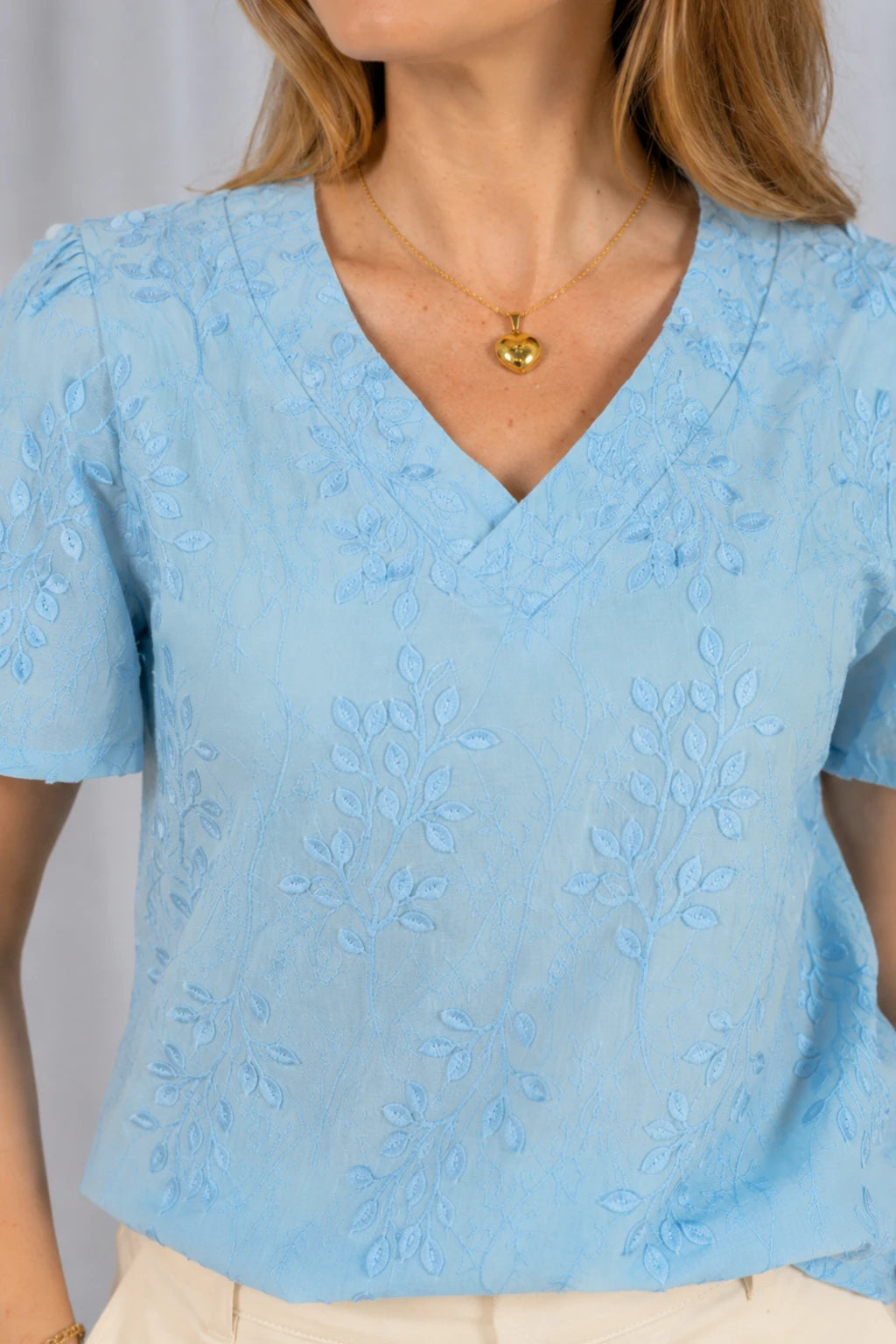 Blusa Laise Leve e Respirável Natália Azul