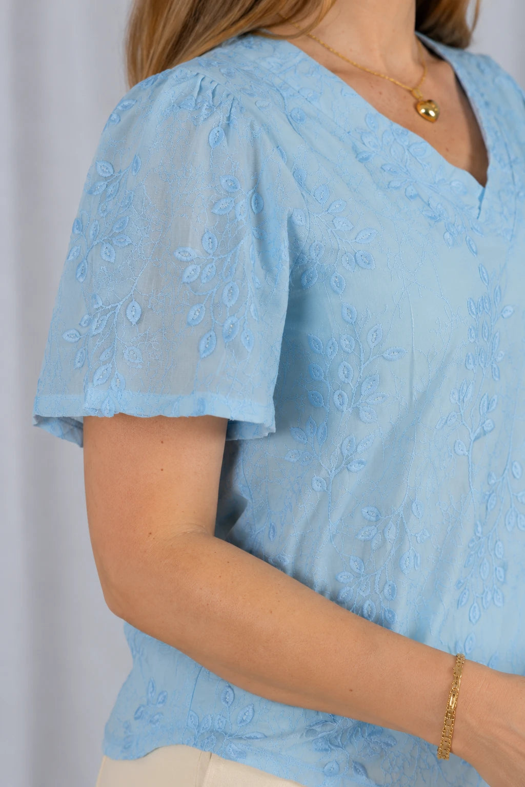 Blusa Laise Leve e Respirável Natália Azul