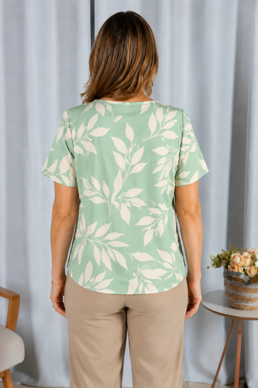 Blusa Crepe Classic que Não Amassa Olga Verde