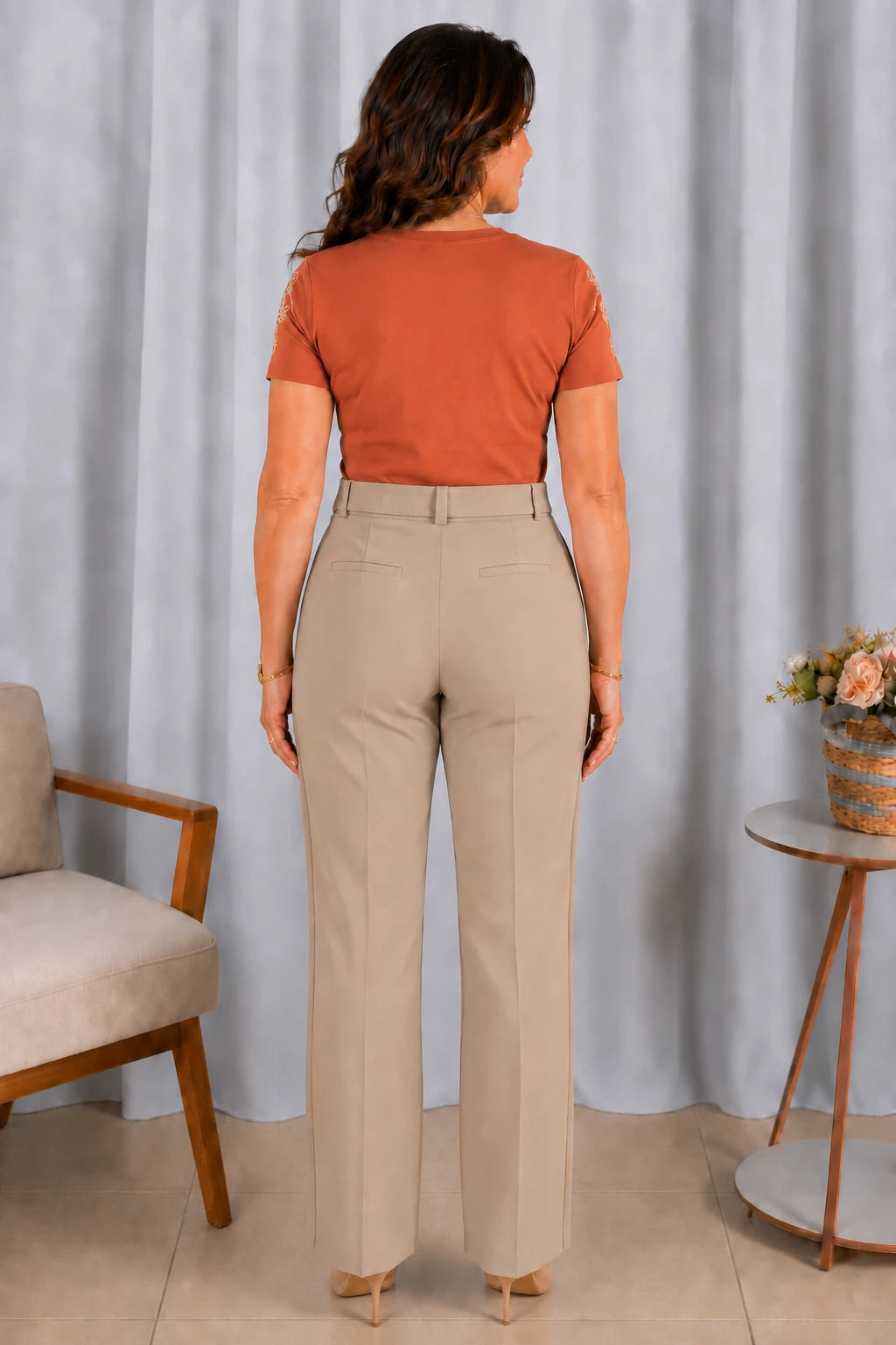 Blusa Cotton Lycra com Bordado Delicado Sabrina Rosê