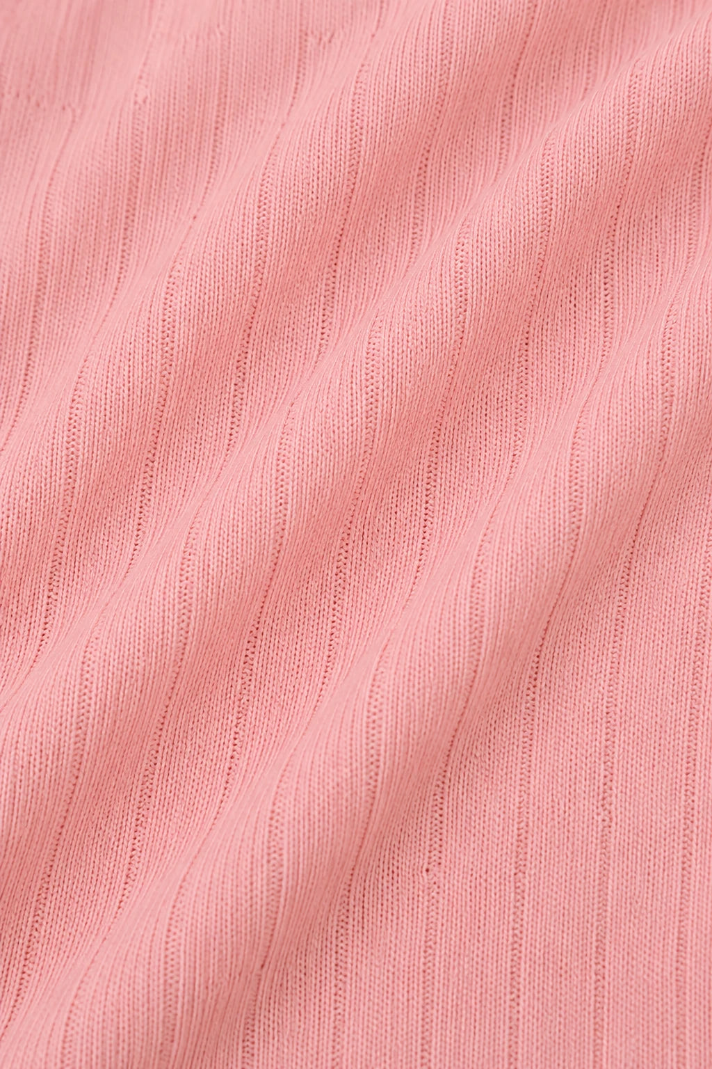 Blusa Manga Curta em Modal Canelado com Meia Gola Talita Rosa